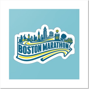 boston marathon Posters and Art